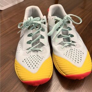 Nike Light Gray Yellow Runners Used Once